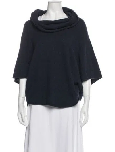 Pre-owned Joie Cashmere Cowl Neck Sweater In Blue