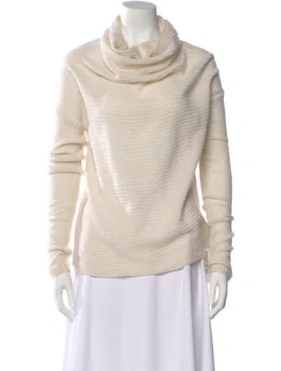 Pre-owned Joie Cashmere Cowl Neck Sweater In Neutral