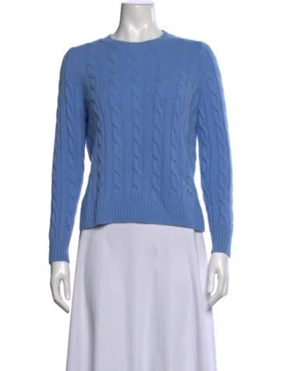 Pre-owned Joie Cashmere Crew Neck Sweater In Blue