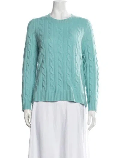 Pre-owned Joie Cashmere Crew Neck Sweater In Blue/green