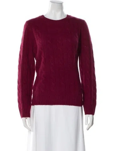 Pre-owned Joie Cashmere Crew Neck Sweater In Burgundy