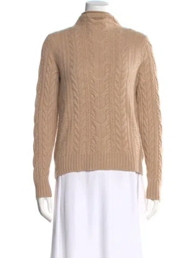 Pre-owned Joie Cashmere Mock Neck Sweater In Neutral
