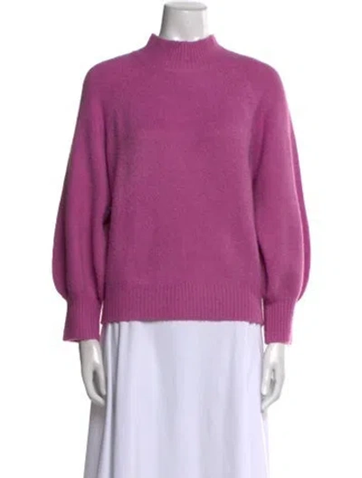 Pre-owned Joie Cashmere Mock Neck Sweater In Purple