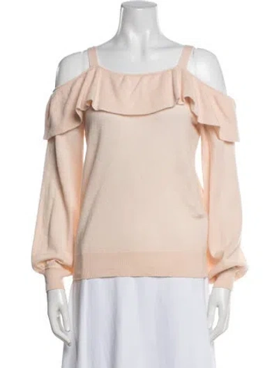 Pre-owned Joie Cashmere Off-the-shoulder Sweater W/ Tags In Pink