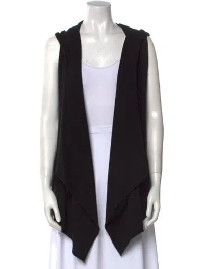 Pre-owned Joie Cashmere Open Front Sweater In Black