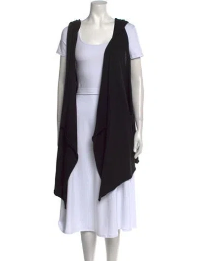 Pre-owned Joie Cashmere Open Front Sweater In Black