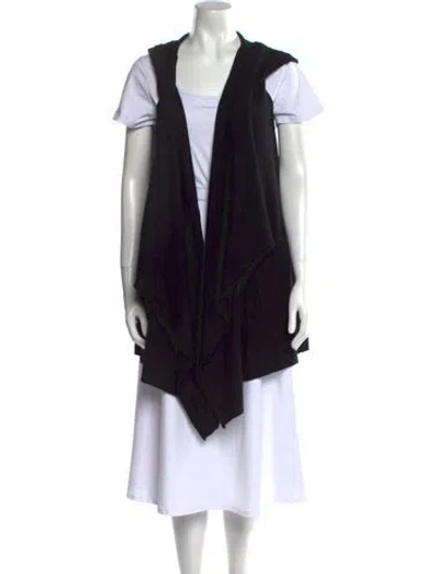 Pre-owned Joie Cashmere Open Front Sweater In Black