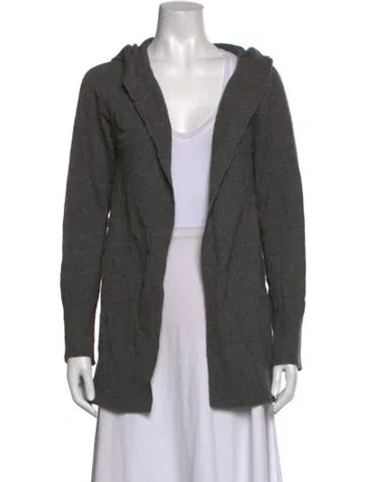 Pre-owned Joie Cashmere Open Front Sweater In Grey