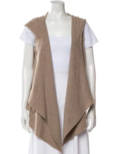 Pre-owned Joie Cashmere Open Front Sweater In Neutral