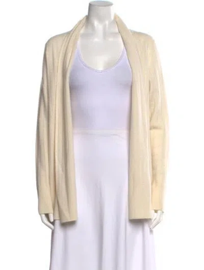 Pre-owned Joie Cashmere Open Front Sweater In Neutral