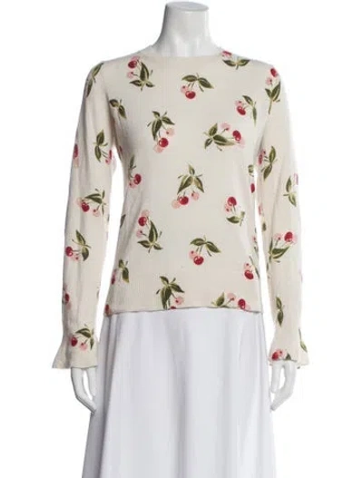 Pre-owned Joie Cashmere Printed Sweater In Neutral