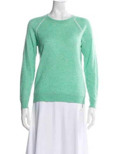 Pre-owned Joie Cashmere Scoop Neck Sweater In Green