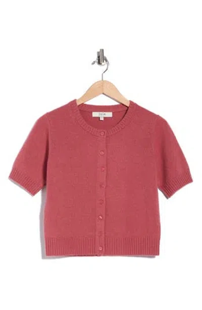 Joie Cashmere Short-sleeve Crewneck Cardigan
