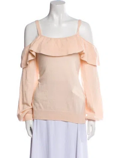 Pre-owned Joie Cashmere Square Neckline Sweater In Pink
