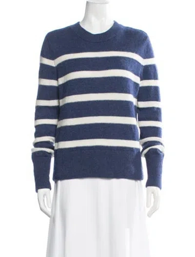 Pre-owned Joie Cashmere Striped Sweater In Blue