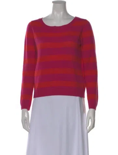 Pre-owned Joie Cashmere Striped Sweater In Pink