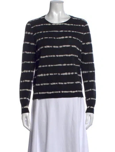 Pre-owned Joie Cashmere Tie-dye Print Sweater In Black