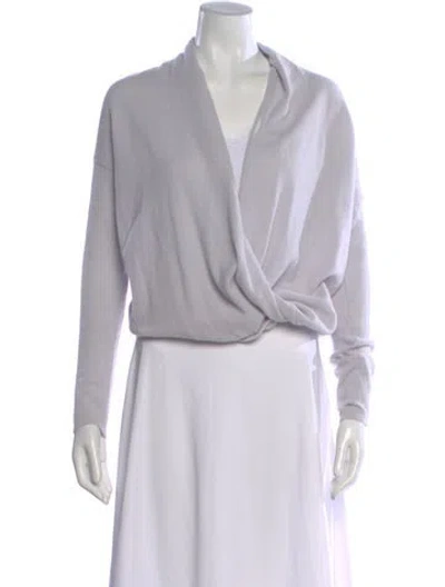 Pre-owned Joie Cashmere V-neck Sweater In Blue