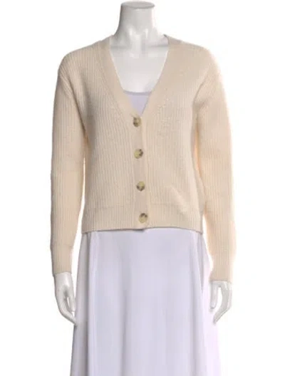 Pre-owned Joie Cashmere V-neck Sweater In Neutral