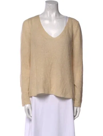 Pre-owned Joie Cashmere V-neck Sweater In Neutral