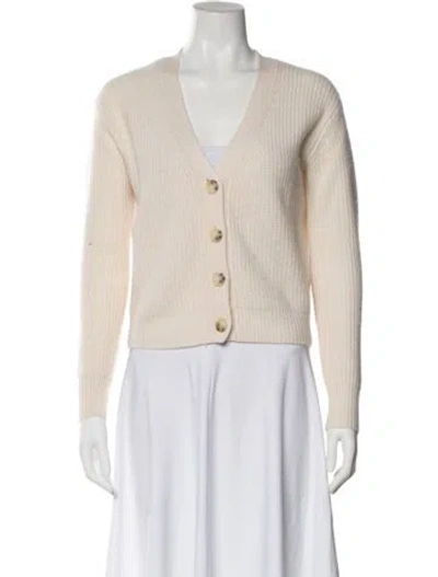 Pre-owned Joie Cashmere V-neck Sweater In Neutral