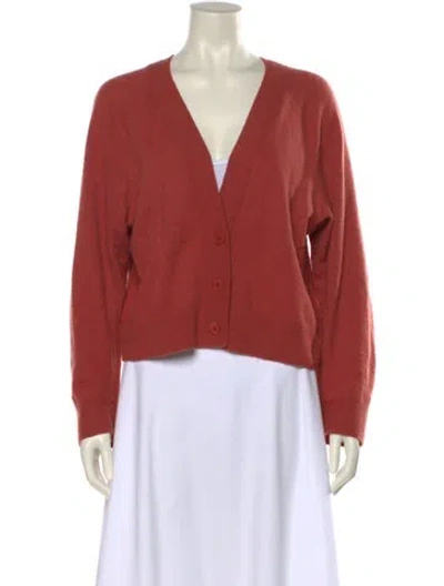 Pre-owned Joie Cashmere V-neck Sweater In Orange