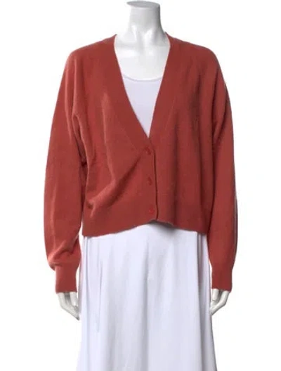 Pre-owned Joie Cashmere V-neck Sweater In Orange