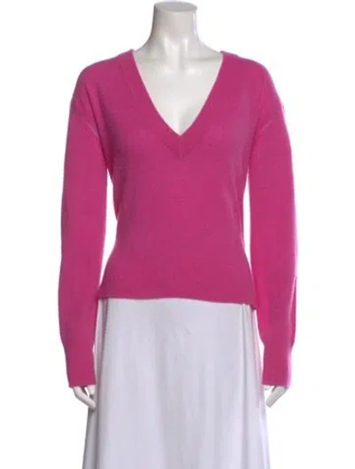 Pre-owned Joie Cashmere V-neck Sweater In Pink
