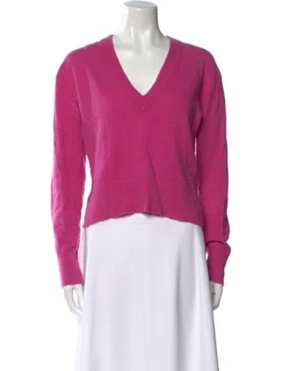 Pre-owned Joie Cashmere V-neck Sweater In Purple