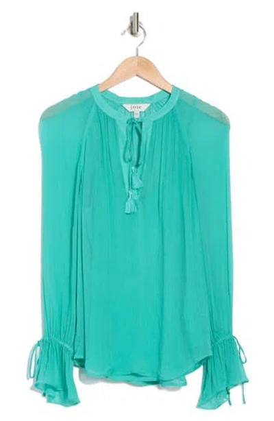 Joie Cecarina Long Sleeve Top In Marine Green