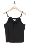 Joie Clover Cotton Camisole In Caviar