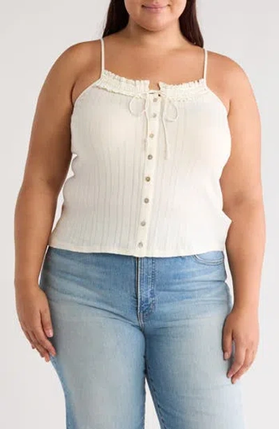 Joie Clover Cotton Camisole In Porcelain