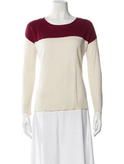 Pre-owned Joie Colorblock Pattern Crew Neck Sweater In Neutral