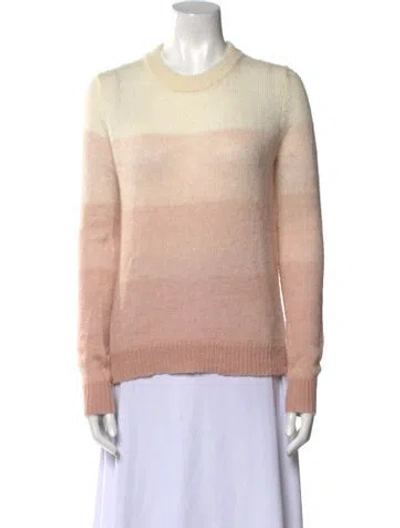 Pre-owned Joie Colorblock Pattern Crew Neck Sweater In Pink