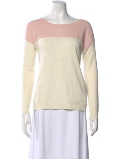 Pre-owned Joie Colorblock Pattern Scoop Neck Sweater