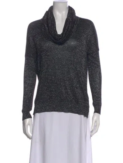 Pre-owned Joie Cowl Neck Sweater In Black