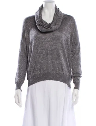 Pre-owned Joie Cowl Neck Sweater In Gray