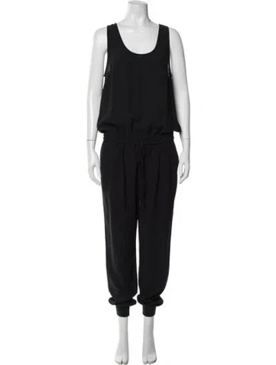 Pre-owned Joie Crew Neck Jumpsuit In Black