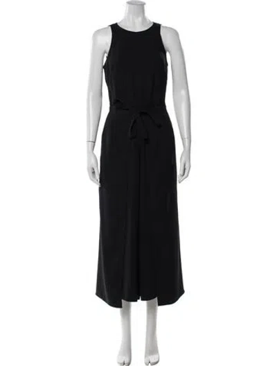 Pre-owned Joie Crew Neck Jumpsuit In Black