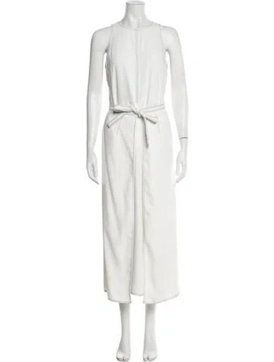 Pre-owned Joie Crew Neck Jumpsuit In Black/white