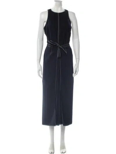 Pre-owned Joie Crew Neck Jumpsuit In Blue