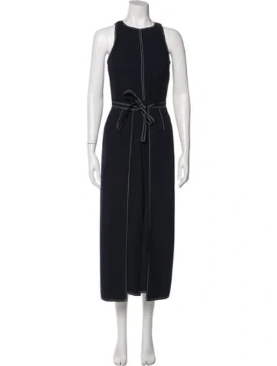 Pre-owned Joie Crew Neck Jumpsuit In Blue