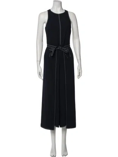 Pre-owned Joie Crew Neck Jumpsuit In Blue