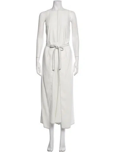 Pre-owned Joie Crew Neck Jumpsuit In Neutrals/white