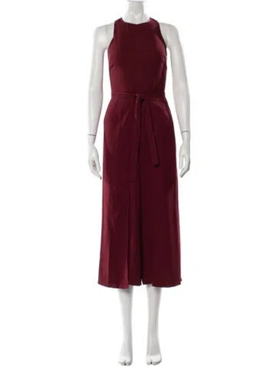 Pre-owned Joie Crew Neck Jumpsuit W/ Tags In Burgundy