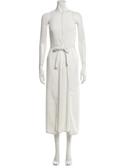 Pre-owned Joie Crew Neck Jumpsuit In White