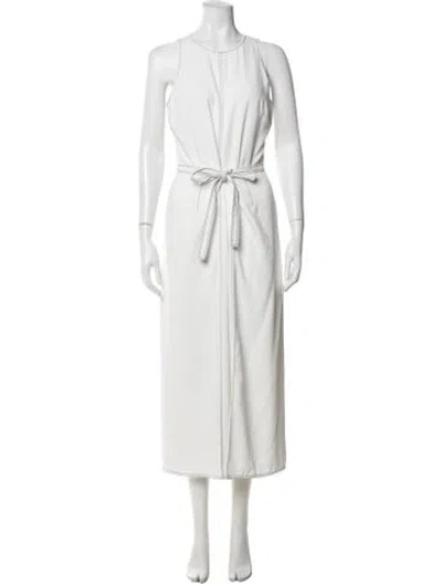 Pre-owned Joie Crew Neck Jumpsuit In White
