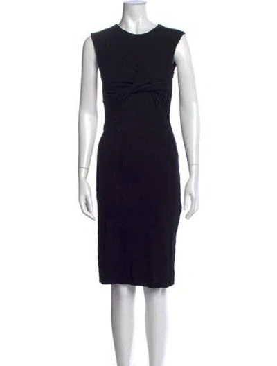 Pre-owned Joie Crew Neck Knee-length Dress In Black