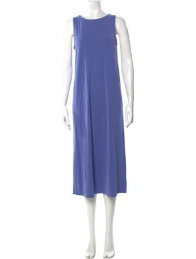 Pre-owned Joie Crew Neck Midi Length Dress In Purple