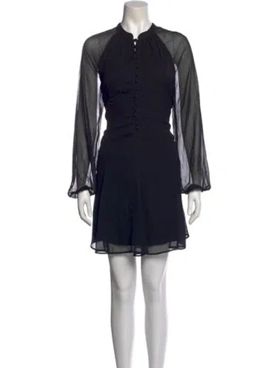 Pre-owned Joie Crew Neck Mini Dress In Black